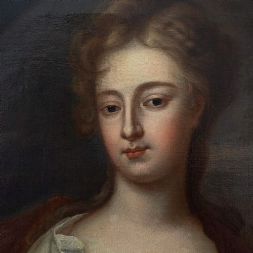 fig 3. 17th-Century Portrait Of Sarah Churchill, Duchess of Marlborough, Antique Oil Painting