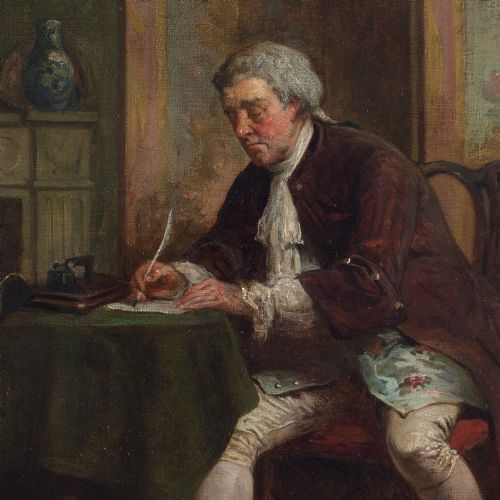 fig 1. William Harris Weatherhead, An Important Document - Antique Oil Painting