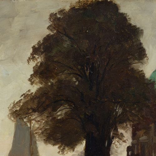 fig 5. Victor Gilsoul, Bord De Fleuve - Antique Oil Painting