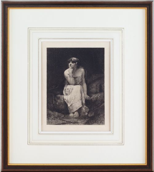 Leopold Flameng, Queen Herodiade - Antique Etching