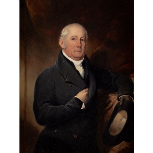fig 1. 19th-Century English School, Portrait Of Thomas Causton - Antique Oil Painting