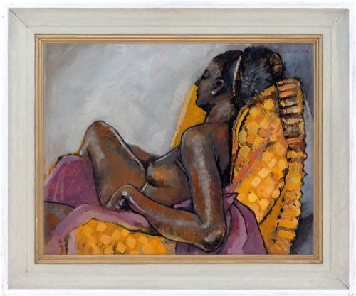 Louis Georges Bouché, Portrait of a Female Nude - Vintage Oil Painting