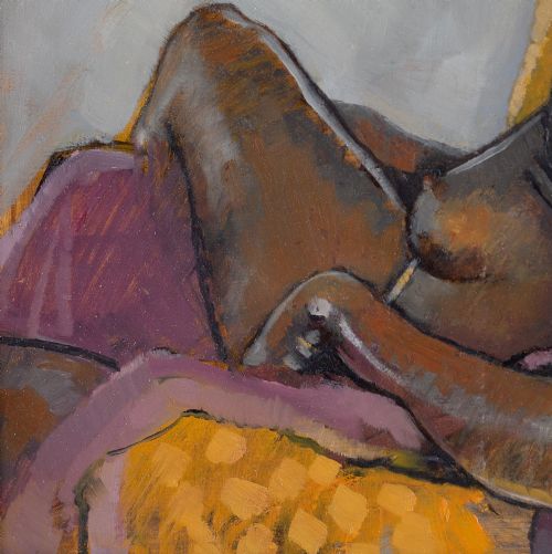 fig 3. Louis Georges Bouché, Portrait Of A Female Nude - Vintage Oil Painting 