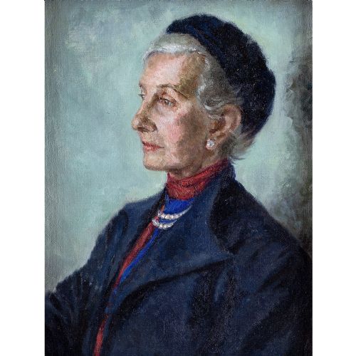 fig 1. Lionel Hamilton Renwick, Portrait Of A Lady - Vintage Oil Painting 