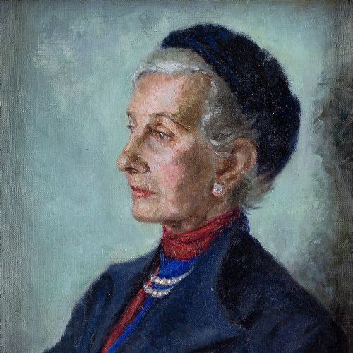 fig 2. Lionel Hamilton Renwick, Portrait Of A Lady - Vintage Oil Painting 