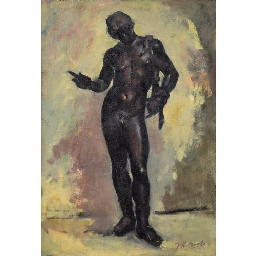fig 1. Jean Keuterickx, Study Of Narcissus - Vintage Oil Painting