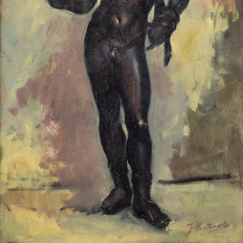 fig 2. Jean Keuterickx, Study Of Narcissus - Vintage Oil Painting
