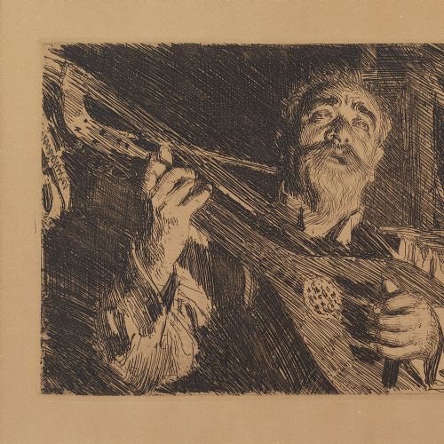 fig 2. Anders Zorn, Vicke, Antique Etching 