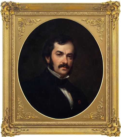 Emile Charles Labbé, Portrait of a Gentleman - Antique Oil Painting