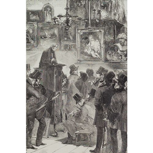 fig 2. 19th-Century Wood Engraving, Picture Sale At Messrs Christie & Mansons