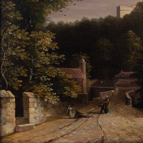 fig 1. 19th-Century English School, Windsor Castle From Stanwell Moor - Antique Oil Painting