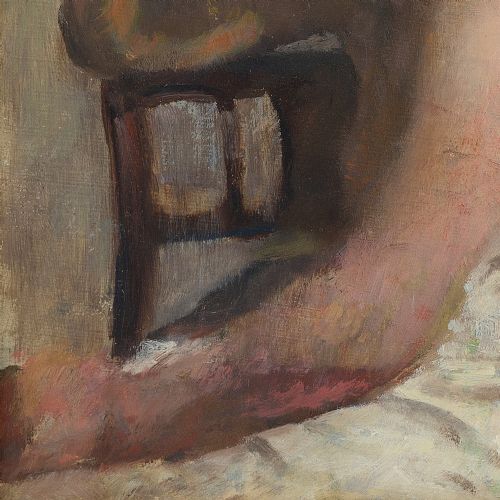 fig 7. Julius Paulsen, Portrait Of A Seated Woman - Antique Oil Painting