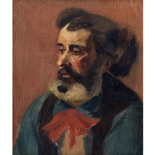 fig 1. Valborg Goldschmidt, Portrait Study Of An Academy Model - Vintage Oil Painting 