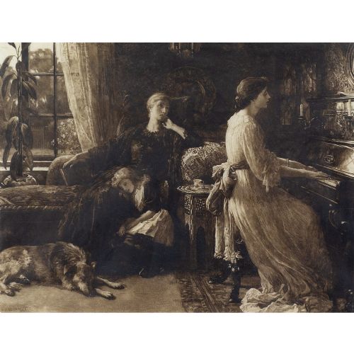 fig 2. Memories, After Frank Dicksee, Herbert Thomas Dicksee - Antique Etching Proof 