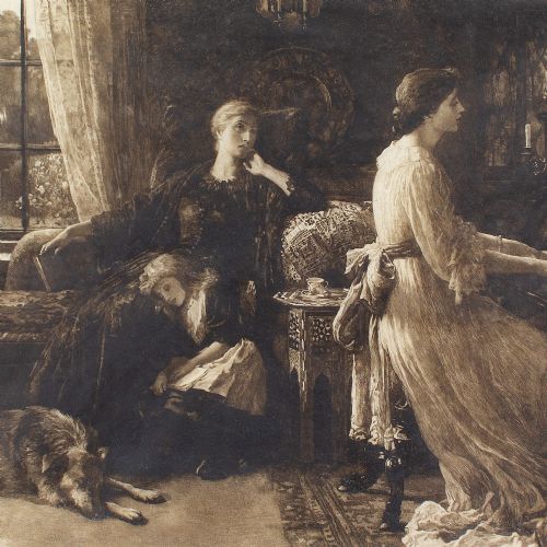 fig 3. Memories, After Frank Dicksee, Herbert Thomas Dicksee - Antique Etching Proof 