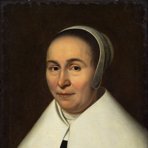 fig 2. 17th-Century Dutch School Portrait Of A Lady - Antique Oil Painting 
