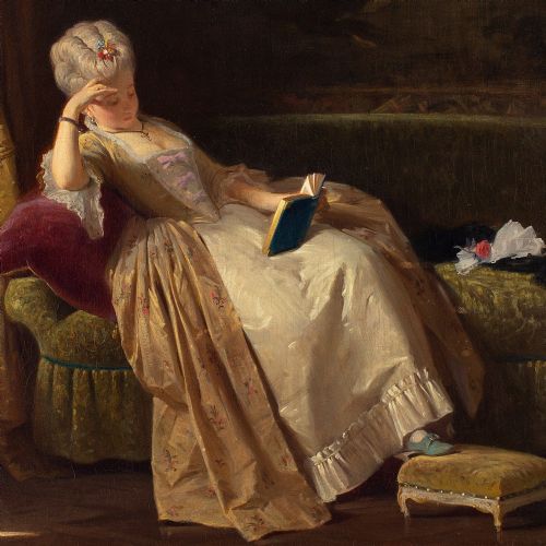 fig 2. Max Kaltenmoser, An Interesting Read - Antique Oil Painting 