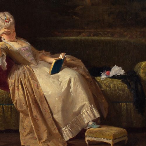 fig 3. Max Kaltenmoser, An Interesting Read - Antique Oil Painting 