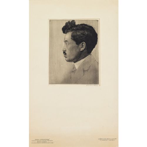 fig 2. Emma Loewenstamm, Portrait Of Hideyo Noguchi - Antique Etching 
