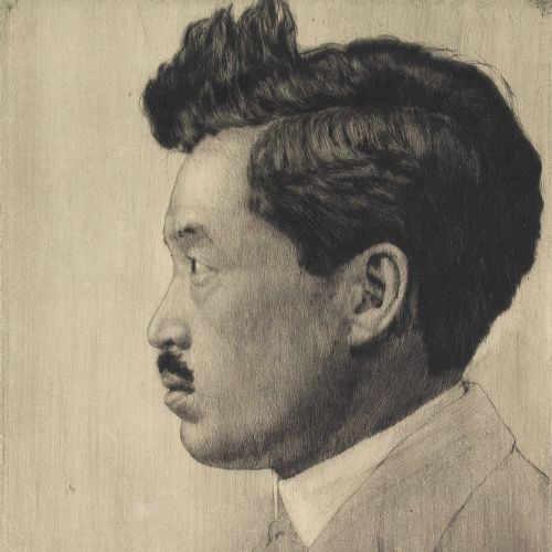 fig 4. Emma Loewenstamm, Portrait Of Hideyo Noguchi - Antique Etching 