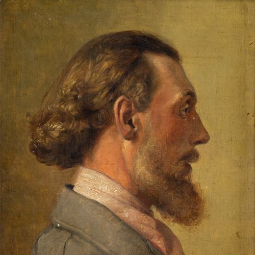 fig 2. Georg Achen, Portrait Study Of A Bearded Gentleman - Antique Oil Painting 