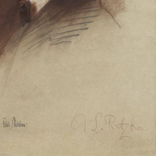 fig 2. Arthur Ludwig Ratzka, Portrait Of A Gentleman - Antique Pastel Drawing 