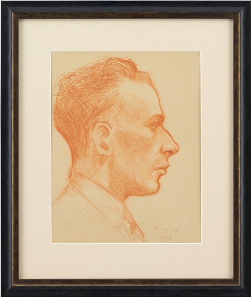 Roland Svensson, Portrait Study of a Man - Vintage Drawing