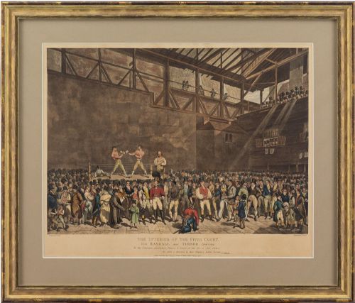Charles Turner After T Blake, the Interior of the Fives Court - Hand-coloured Engraving