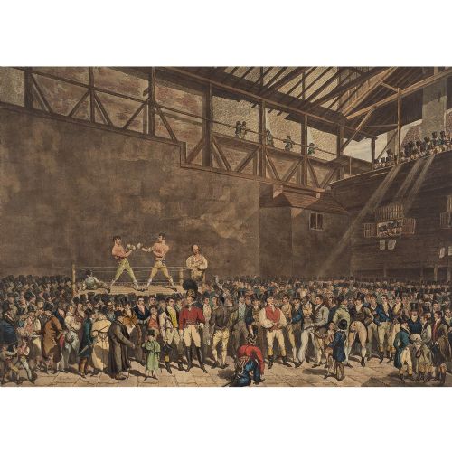 fig 1. Charles Turner After T Blake, The Interior Of The Fives Court - Hand-Coloured Engraving