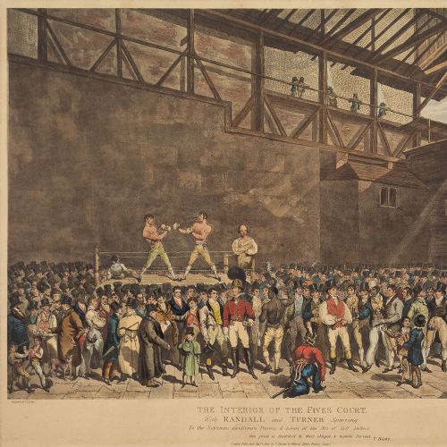 fig 5. Charles Turner After T Blake, The Interior Of The Fives Court - Hand-Coloured Engraving