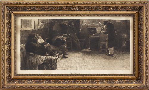 Leo Arndt After Lionello Balestrieri, Beethoven - Antique Etching
