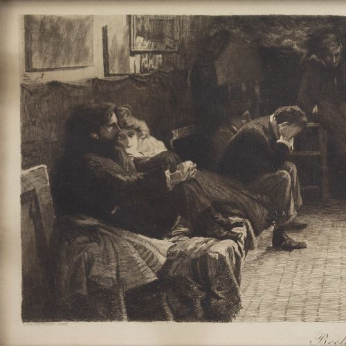 fig 3. Leo Arndt After Lionello Balestrieri, Beethoven - Antique Etching