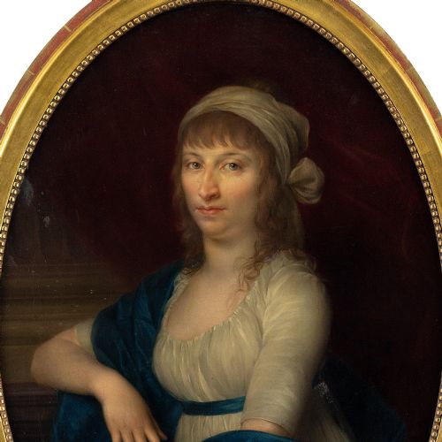 fig 1. Early 19th-Century Danish School Portrait Of A Lady - Antique Oil Painting