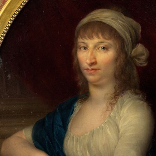 fig 3. Early 19th-Century Danish School Portrait Of A Lady - Antique Oil Painting