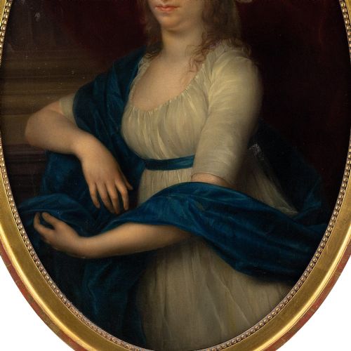 fig 4. Early 19th-Century Danish School Portrait Of A Lady - Antique Oil Painting