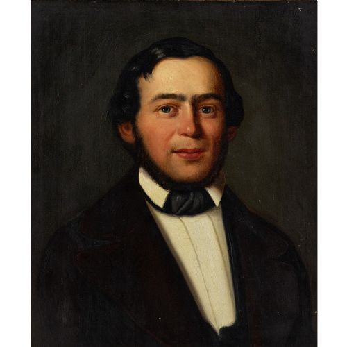 fig 1. 19th-Century German School Portrait Of A Gentleman - Antique Oil Painting