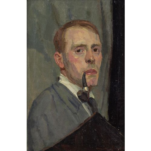 fig 4. Walter Jungblut, Self-Portrait - Vintage Oil Painting