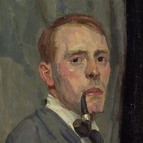 fig 1. Walter Jungblut, Self-Portrait - Vintage Oil Painting