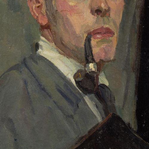 fig 3. Walter Jungblut, Self-Portrait - Vintage Oil Painting