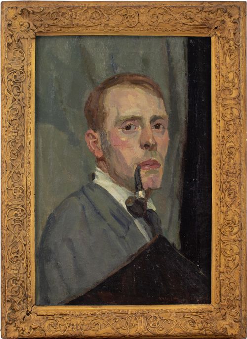 Walter Jungblut, Self-portrait - Vintage Oil Painting