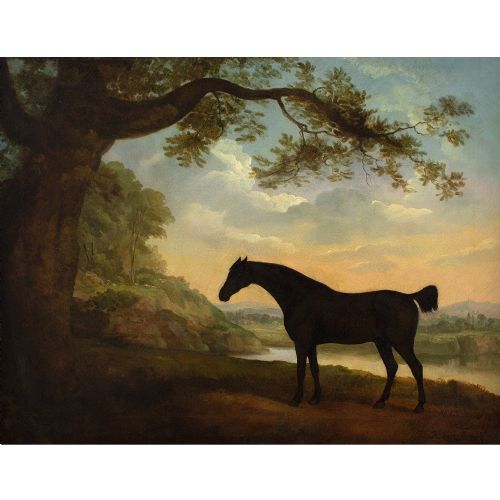 fig 1. James Barenger, Nabob In A Landscape - Antique Oil Painting