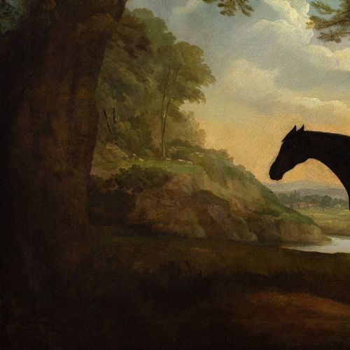 fig 5. James Barenger, Nabob In A Landscape - Antique Oil Painting