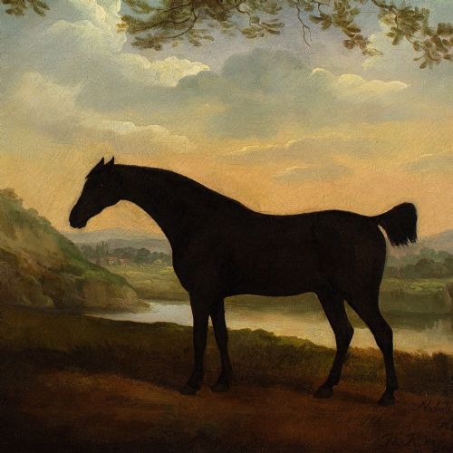 fig 6. James Barenger, Nabob In A Landscape - Antique Oil Painting