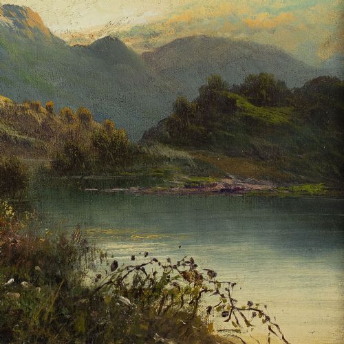fig 1. Frank Hider, Trossachs National Park, Scotland - Antique Oil Painting