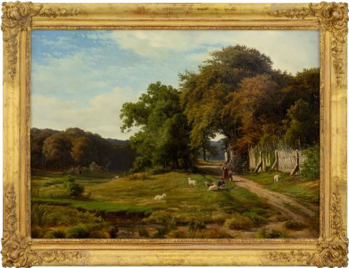 Axel Schovelin, Summer’s Day in Zealand - Antique Oil Painting