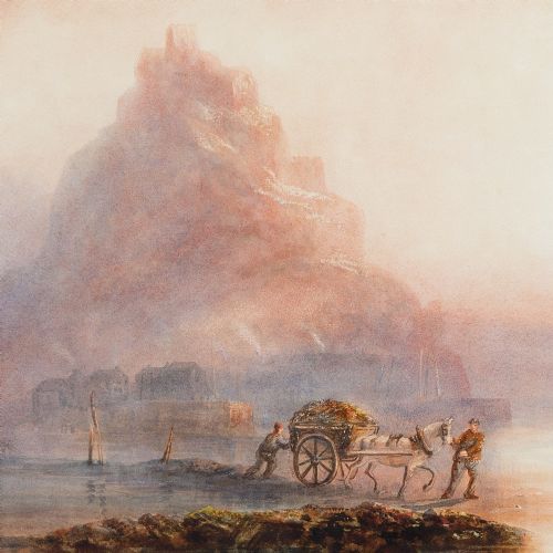 fig 3. Joseph Newington Carter, Saint Michael’s Mount - Antique Watercolour