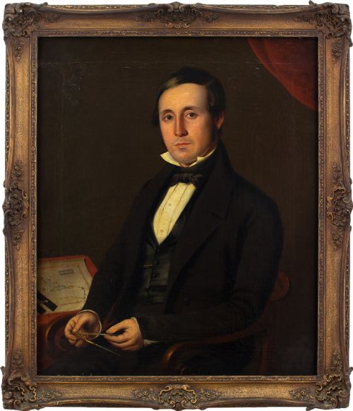 19th-century British School, Portrait of a Cartographer