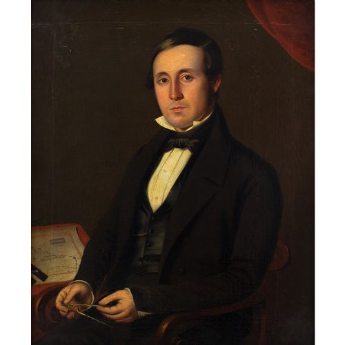 fig 1. 19th-Century British School, Portrait Of A Cartographer