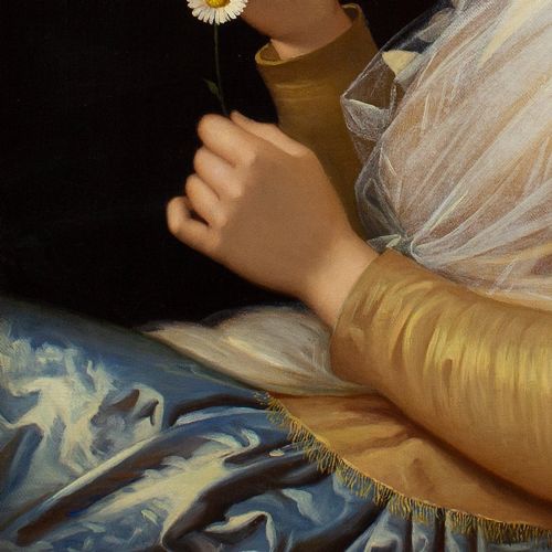 fig 1. Adriano Cecchi, The Riddles Of Love, 19th-Century Italian Oil Painting