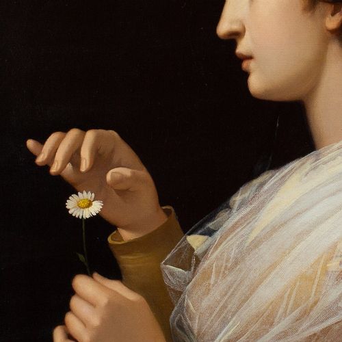 fig 3. Adriano Cecchi, The Riddles Of Love, 19th-Century Italian Oil Painting